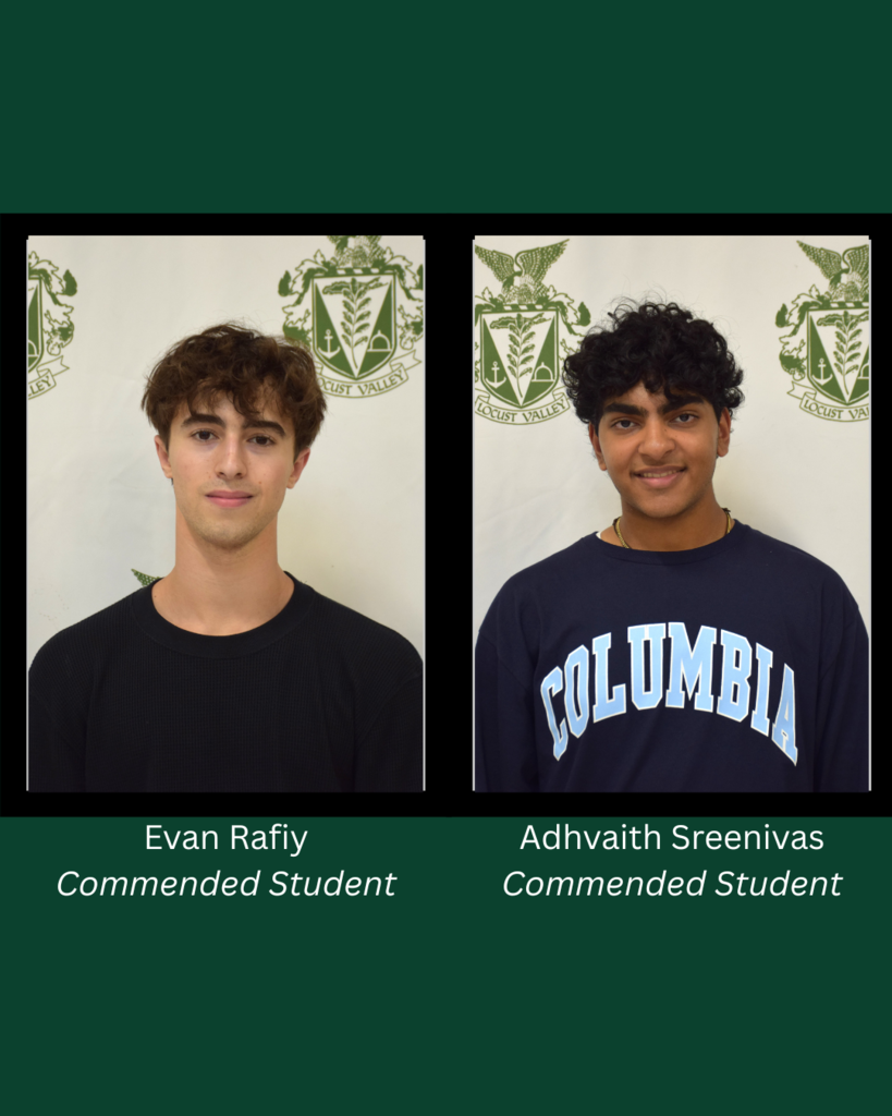 Evan Rafiy (Commended Student), Adhvaith Sreenivas (Commended Student).