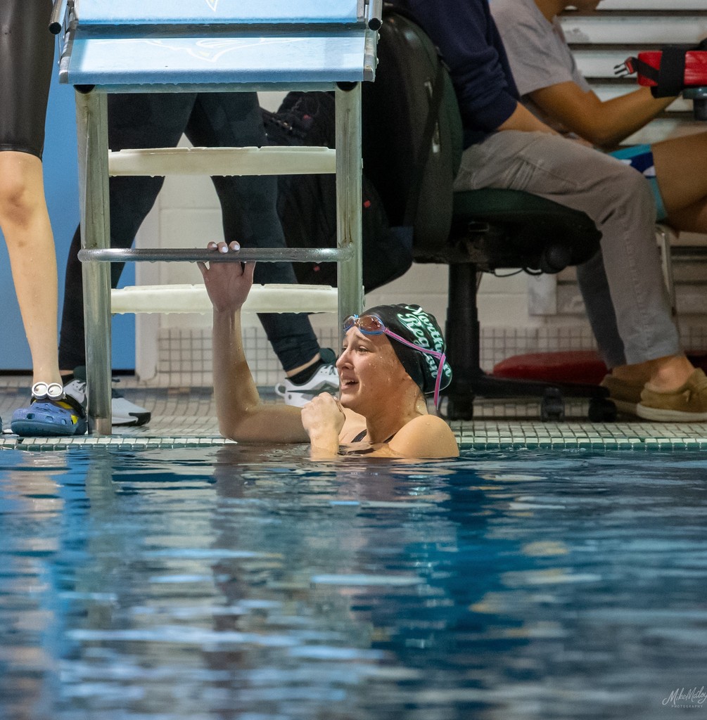 2) Nina Lemaitre finished the butterfly event with a time of 59.84 seconds.