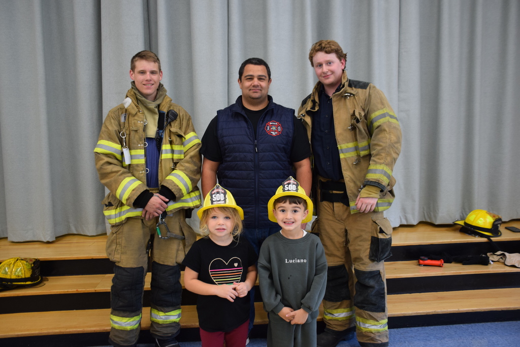 Bayville Primary students meet local fire fighters.