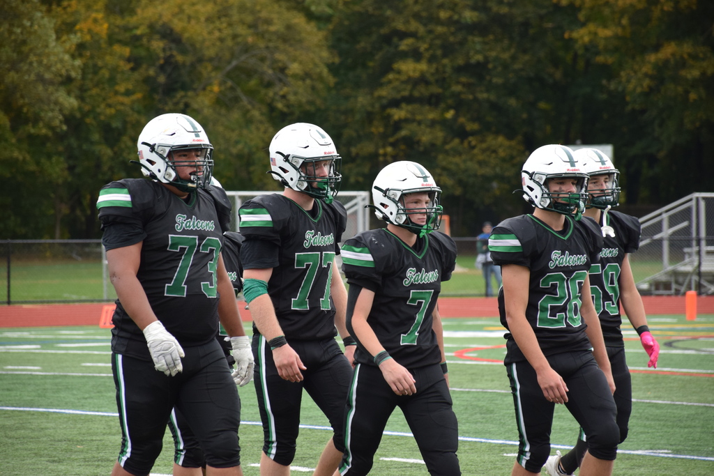 The Falcons leave the field victorious.