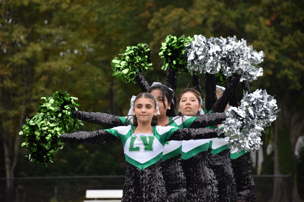 The kick line team performed during halftime.