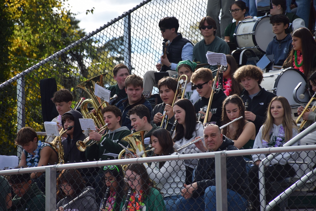 The pep band kept spirits high throughout the game.