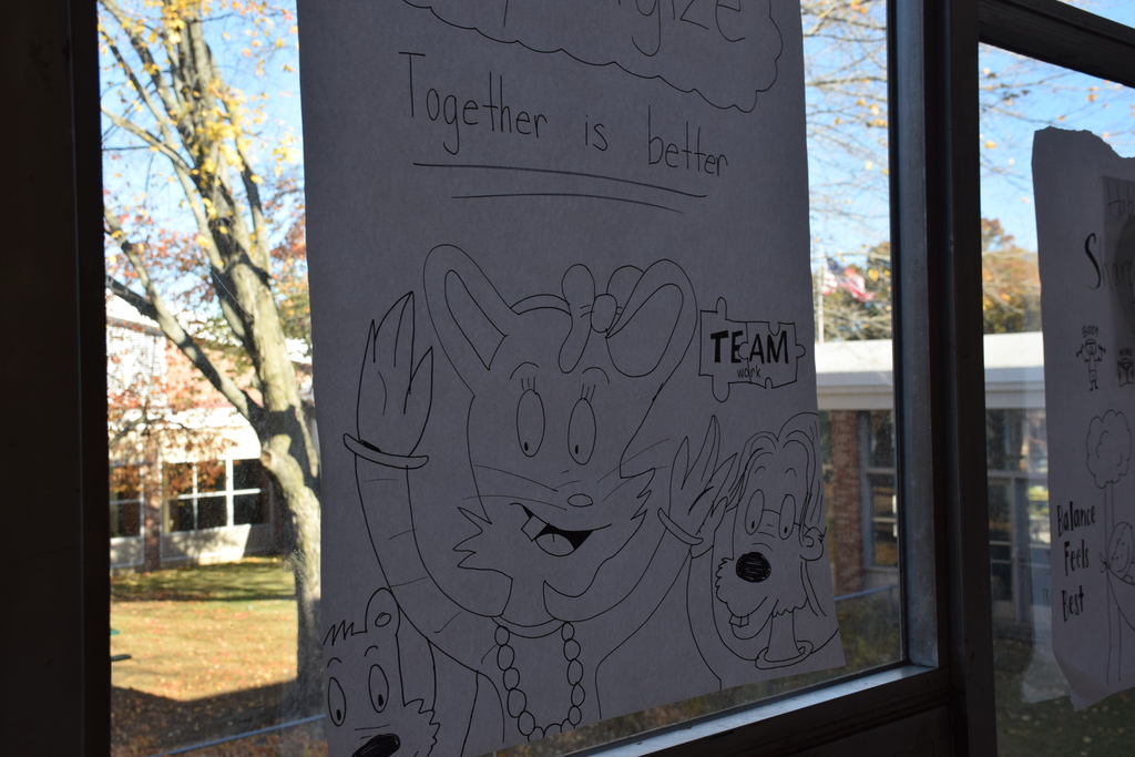 Faculty members drew images of each habit.