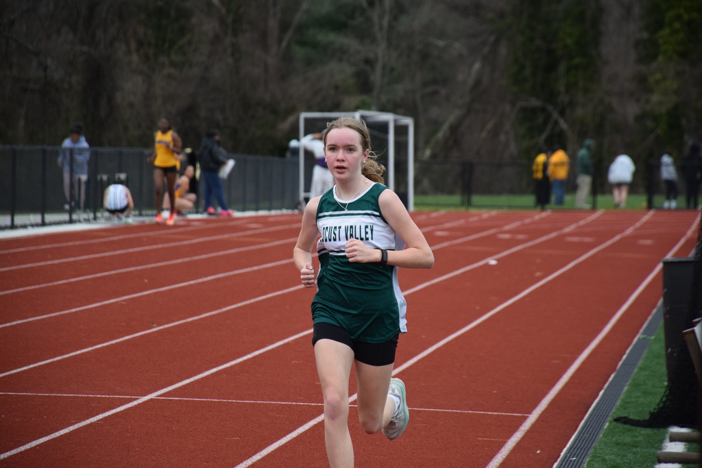 Lillian Thompson, freshman, set a new program record for the 5000-meter event with a time of 18:59.