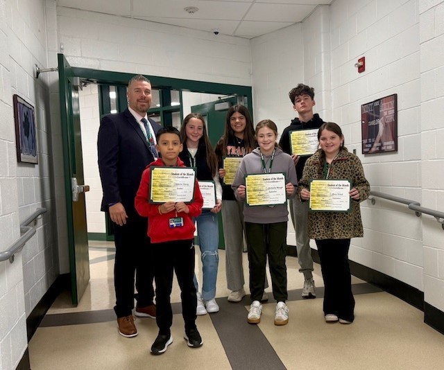 Locust Valley Middle School students of the month for October 2025.