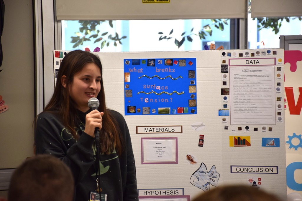 Mikayla Pacini presents her project.