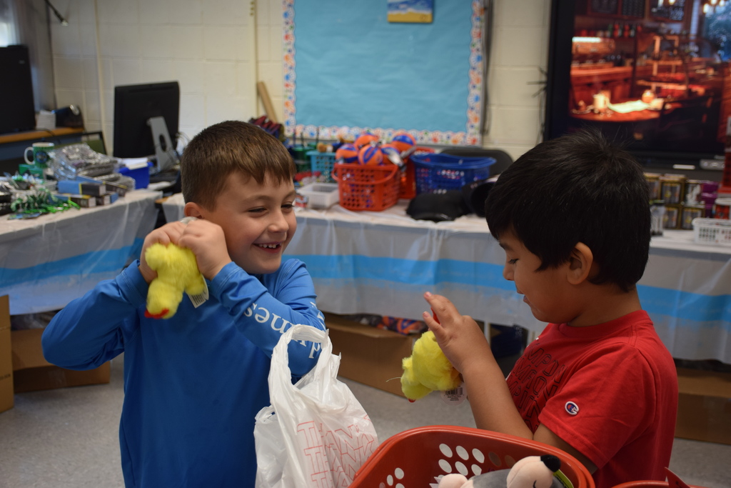 BP students enjoy looking for presents.