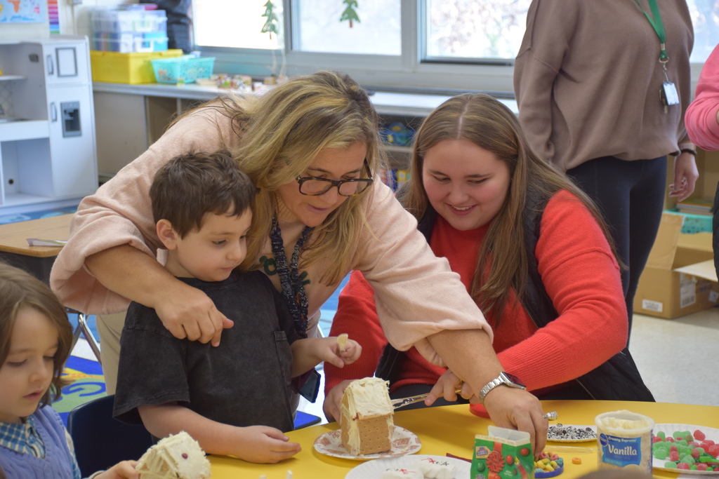 Families from throughout the district came together in their gingerbread house designs.