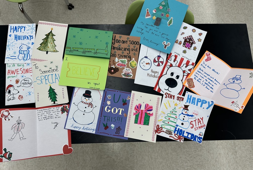 Locust Valley schools sent dozens of holiday cars to Cards for Hospitalized Kids.
