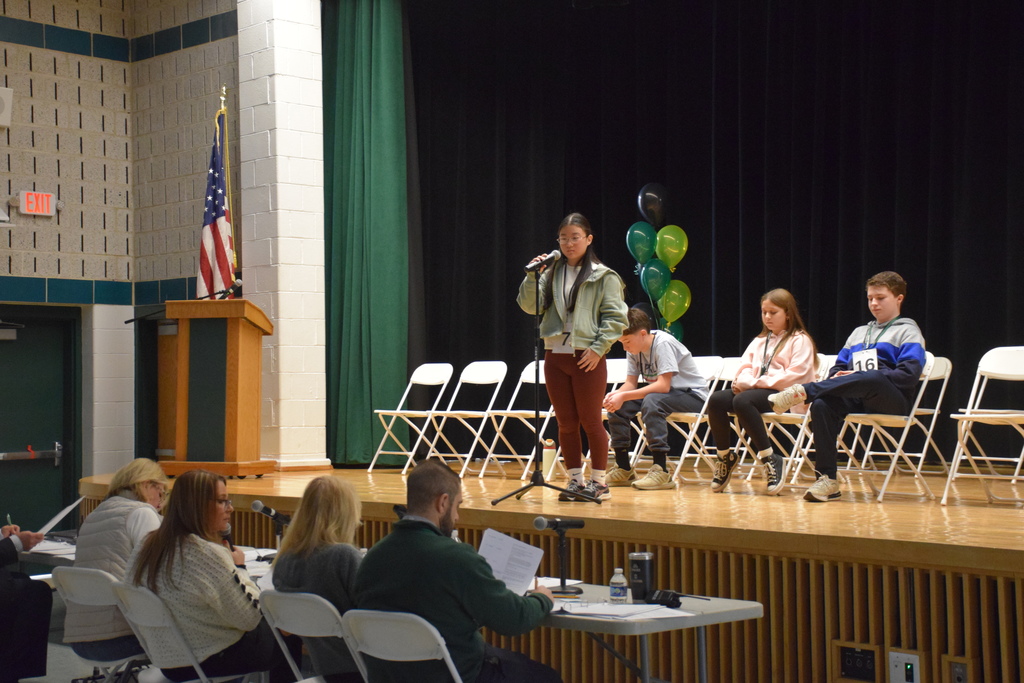 Middle schoolers took to the stage and showcased their incredible efforts at the spelling bee.
