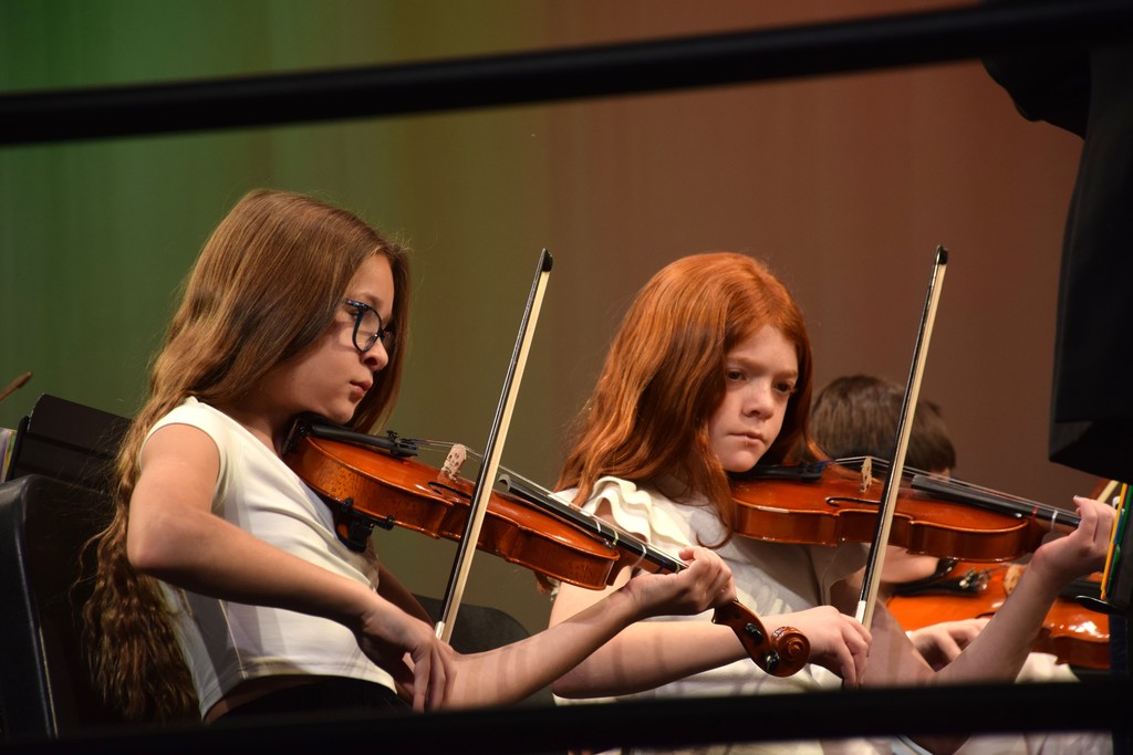 BI students perform in the orchestra.