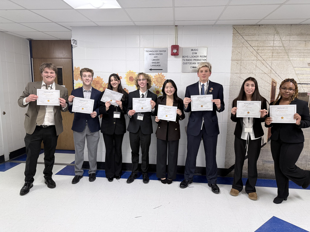 Locust Valley High School students C.J. McKenzie, Alex DeFilippis, Mia Dessner, Thomas Simon, Sarang Cheon, Oliver Dostalek, Kristy Martinez and Durand Tchanga Mangwa earned delegate awards at the Model UN conference.