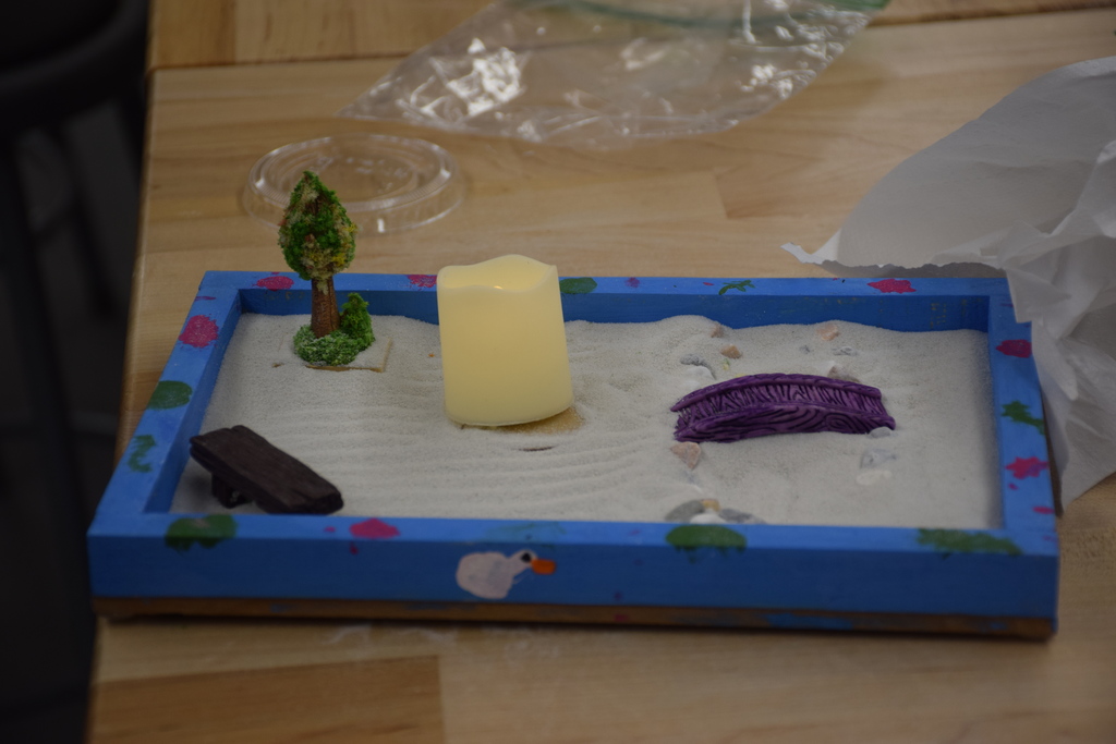 A completed Zen garden.