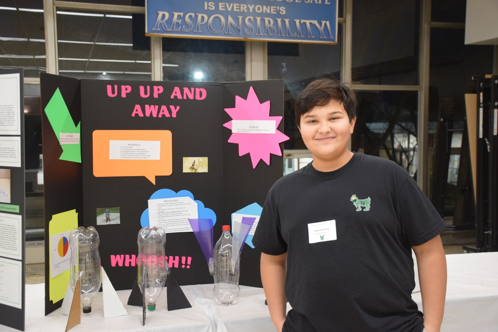 Desmond Sahai with his project "Up and Away."