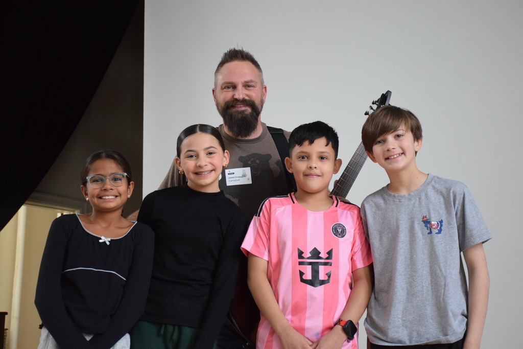 Jared Campbell with student leaders at LVI.