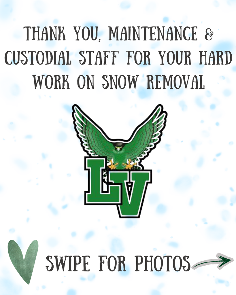 Thank You, Maintenance and Custodial staff for your hard work on snow removal. Swipe for Photos.