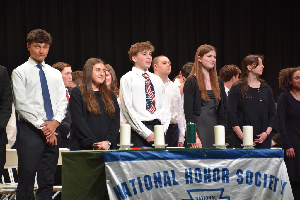 New members are inducted into the Locust Valley HS chapter of the National Honor Society.