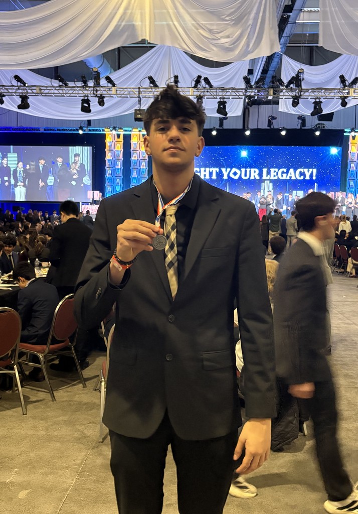 Vito Ricciardi earned a medal as one of the top 10 students in his role play.