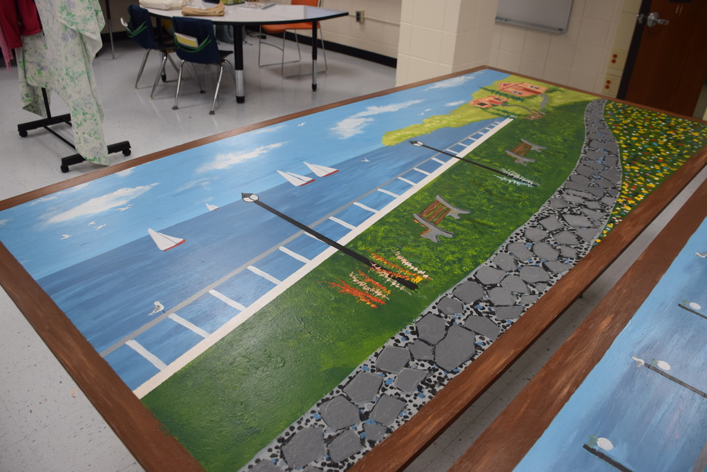 BI students created a beautiful image of the coastal walkways of Bayville.