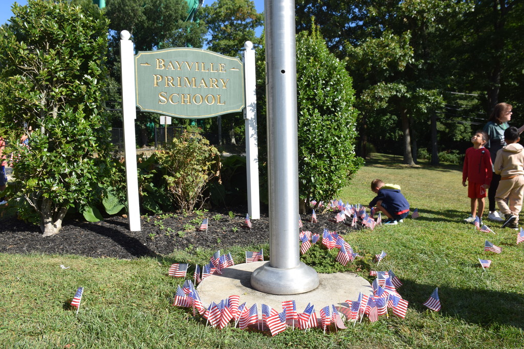 BP students planted US flags at Veterans Day 2025.
