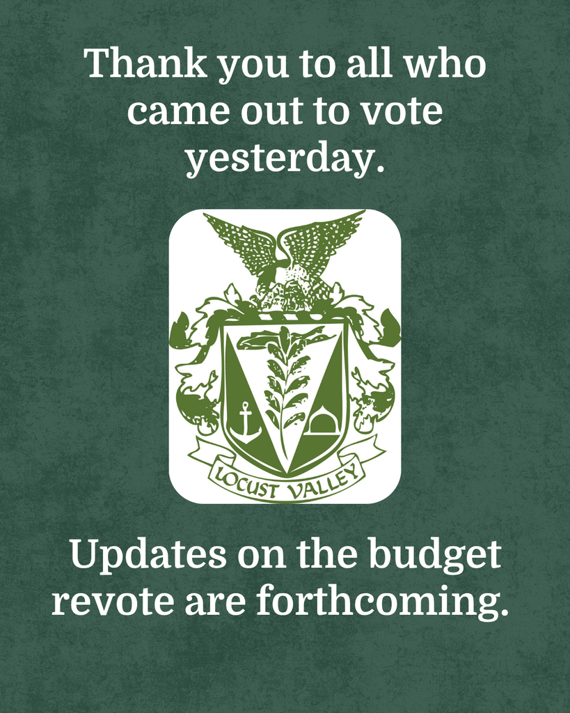 Thank you to all who came to vote yesterday. Updates on the budget revote are forthcoming.