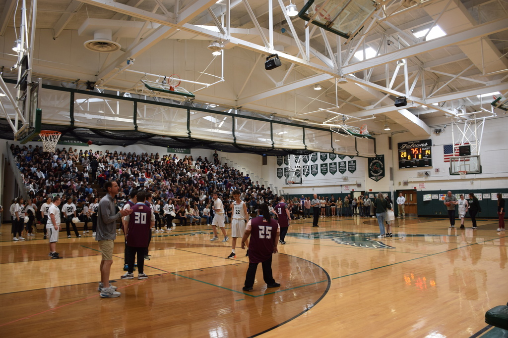 The stands were full and lively as the Locust Valley High School and North Shore High School life skills programs met for their basketball scrimmage in May.