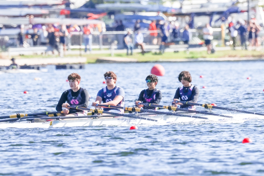 Oliver Watson and his Oak Neck Rowing Academy crew took first place in the boys freshman quadruple sculls.