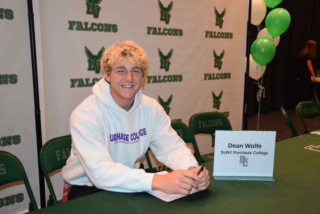 Dean Wolfe on college signing day 2026.