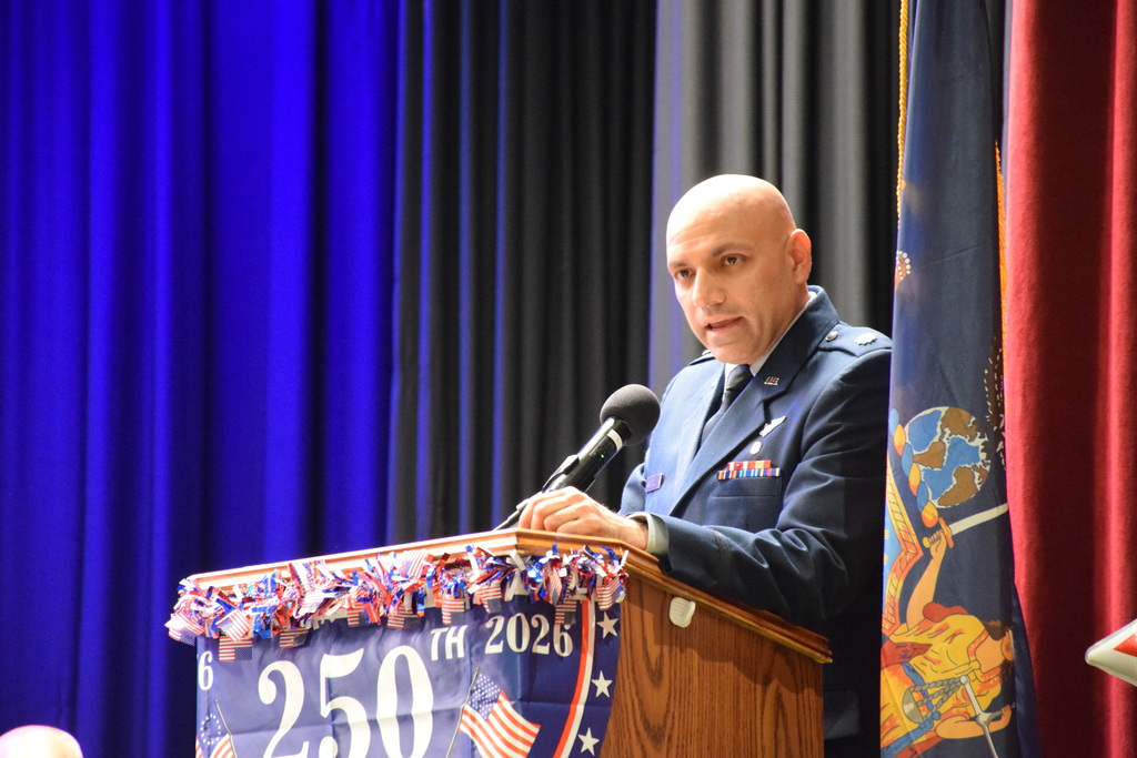 Locust Valley resident and United States Air Force Lieutenant Colonel Dr. Khawaja Saddique told students that no act of service is too small to better their community.