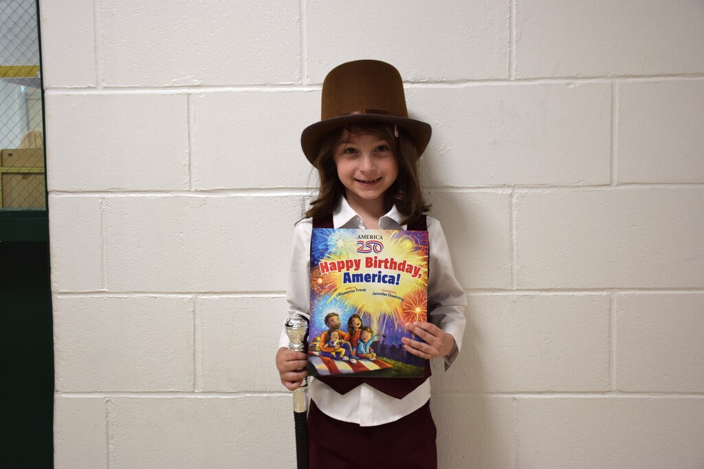 An AMP student dressed as a colonial American for the 250th anniversary in June. 