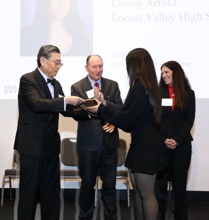 Chelsy Arrata accepts the 2026 International Consulate of Japan Special Award.
