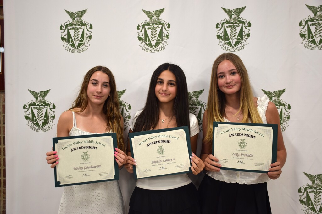 LVMS students show their awards at the 2026 awards night.