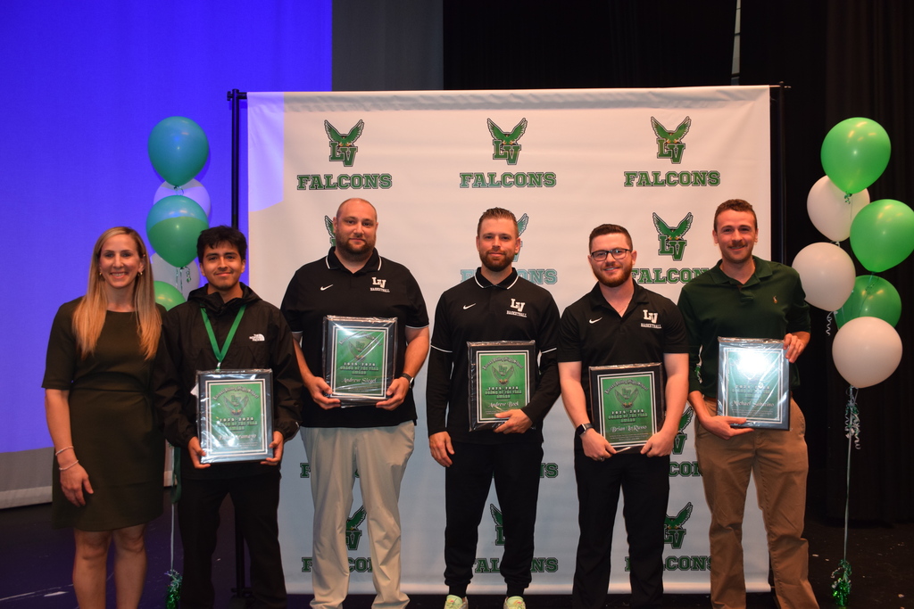 Elliot Aramayo, Andrew Bock, Brian Lorusso, Ben Martinez and Andrew Siegel were honored as 2026 coaches of the year for their lifesaving efforts at a basketball practice in November.