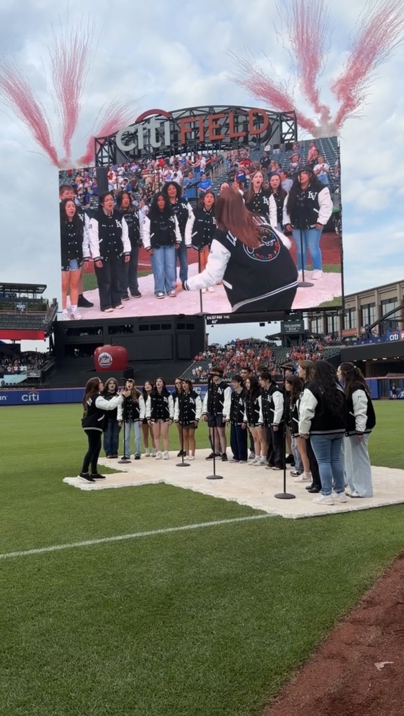 The LVHS Chamber Singers performed the national anthem at Citi Field on June 10, 2026.