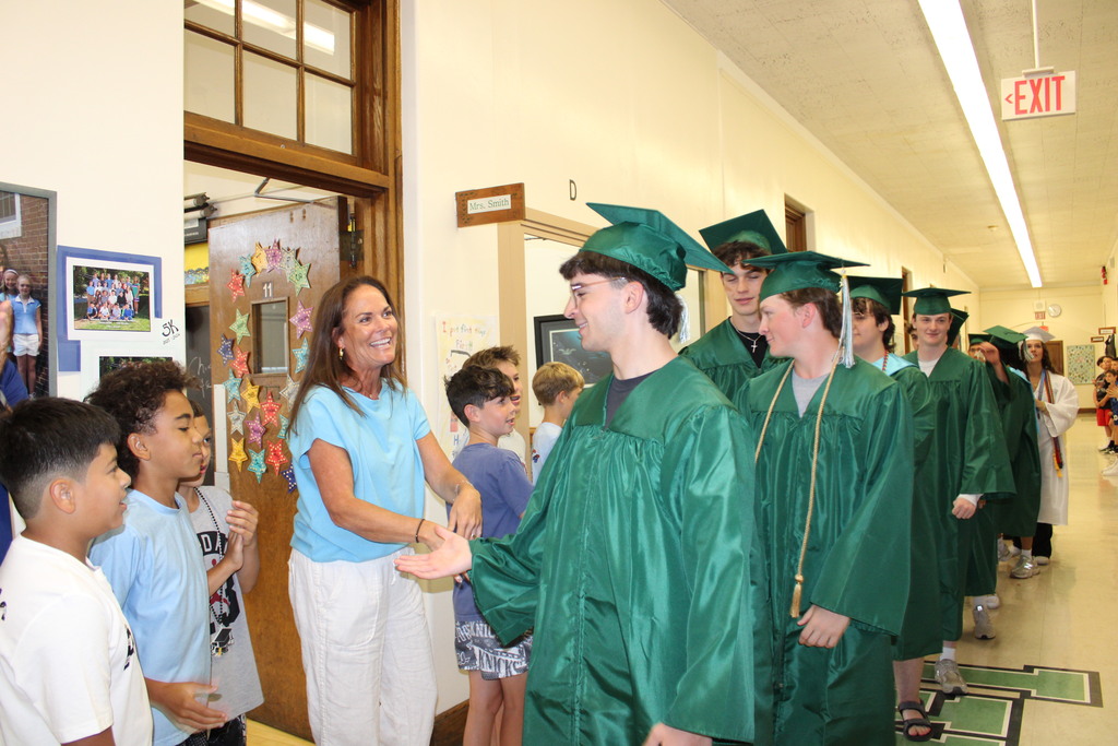 Members of the Class of 2026 are cheered on by LVI staff and students during their senior stroll.