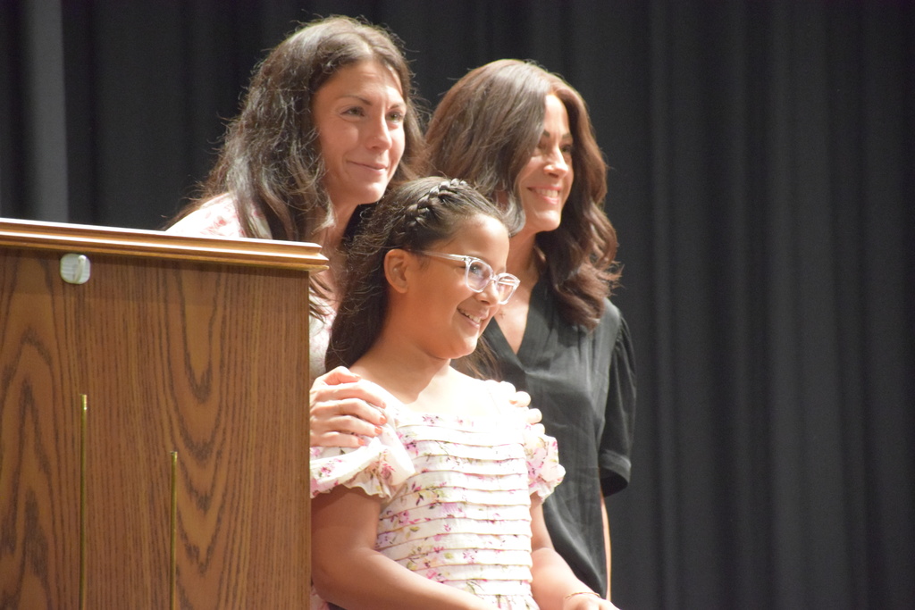 A LVI student accepts the Olivia Hope Award for 2026.
