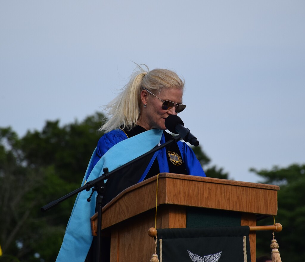 Superintendent of Schools Dr. Kristen Turnow commended students on their efforts in the classroom and in the community.