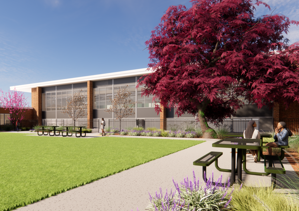 Cafeteria Courtyard Rendering