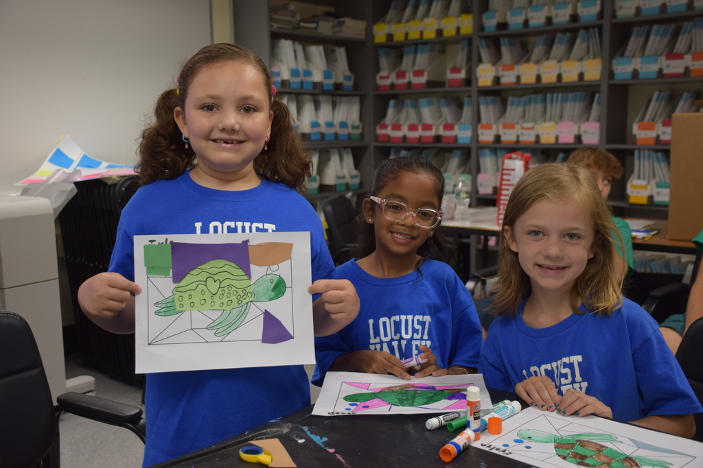 Summer Recreation campers showcase their artistic works in July 2026.