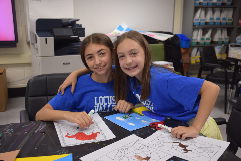 Summer Recreation campers had fun indoors coloring and creating arts and crafts in July 2026.