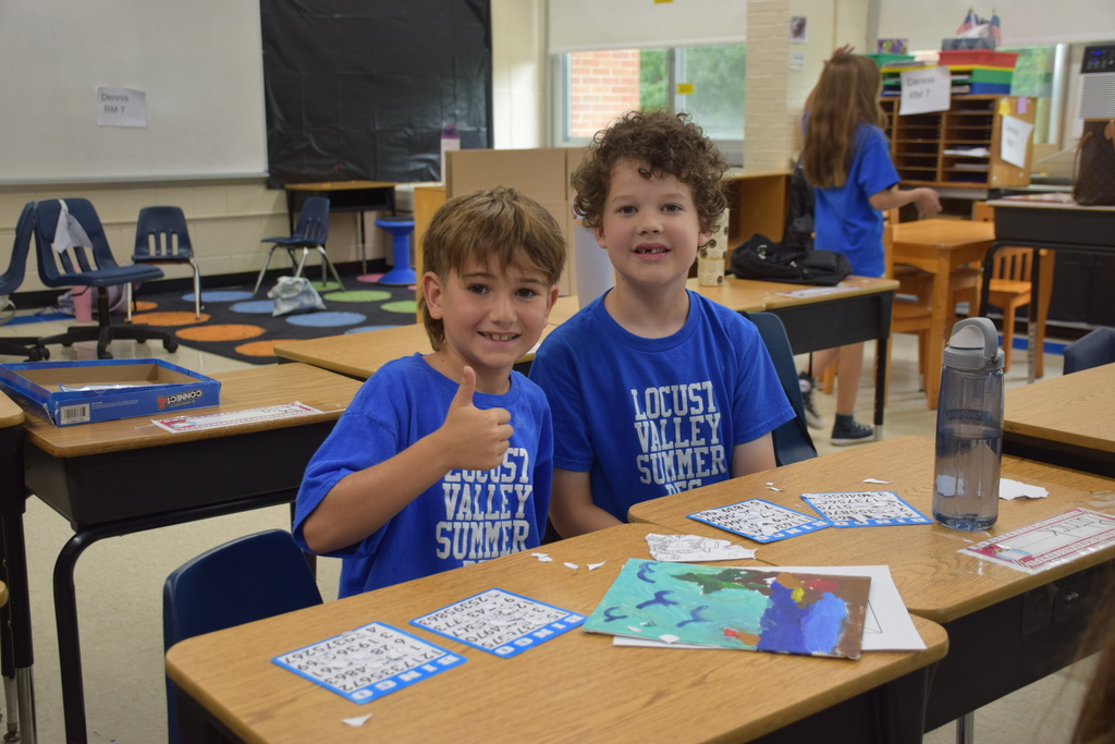 Summer Recreation campers play bingo during some down time in July 2026.