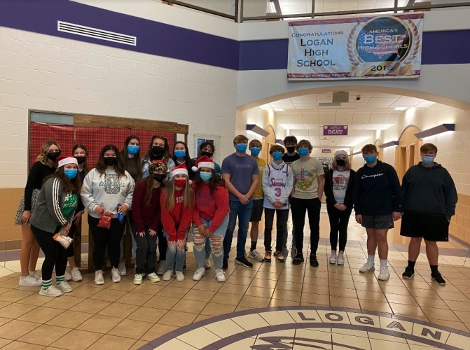 Students wearing masks