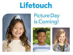 Three kids headshot with caption Lifetouch Picture day is coming