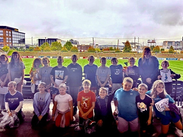 Our 4th grade students got to attend the Creighton Women's Soccer Kid's Day match against Villanova. 
