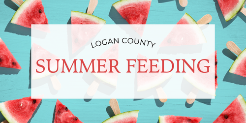 picture of Watermelon slices  reading Logan County Summer Feeding
