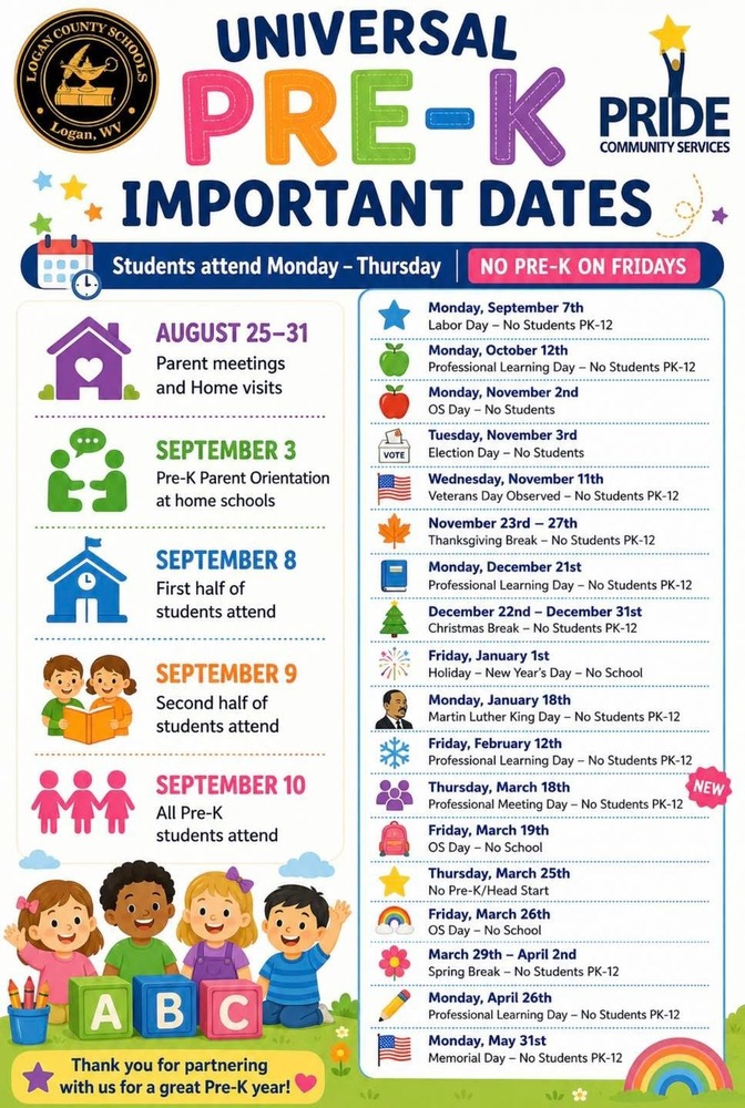 Pre K Dates