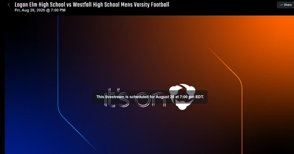HUDL Live Stream - Friday, Aug 26th LE Football Vs. Westfall