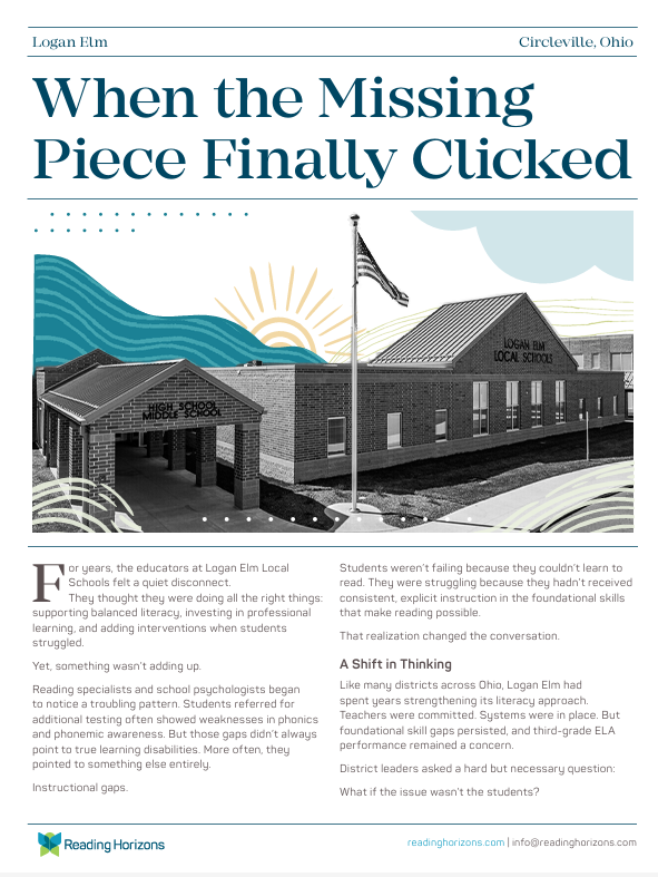 Article from reading horizons