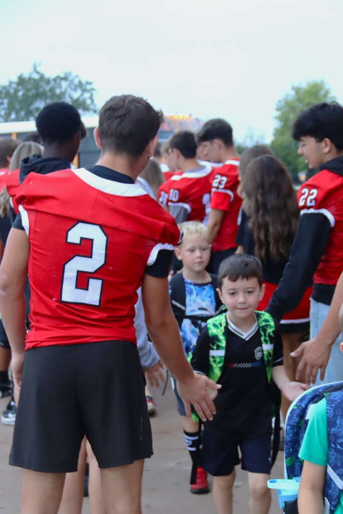 Welcoming students in to school!