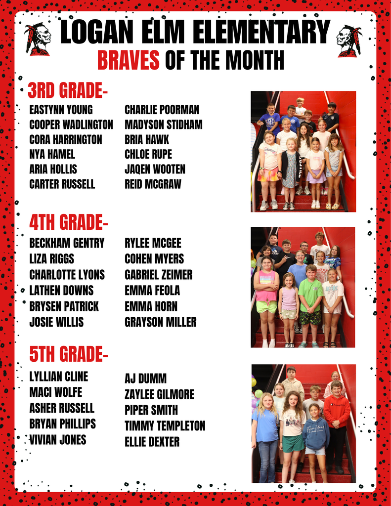 Elementary Students of the month